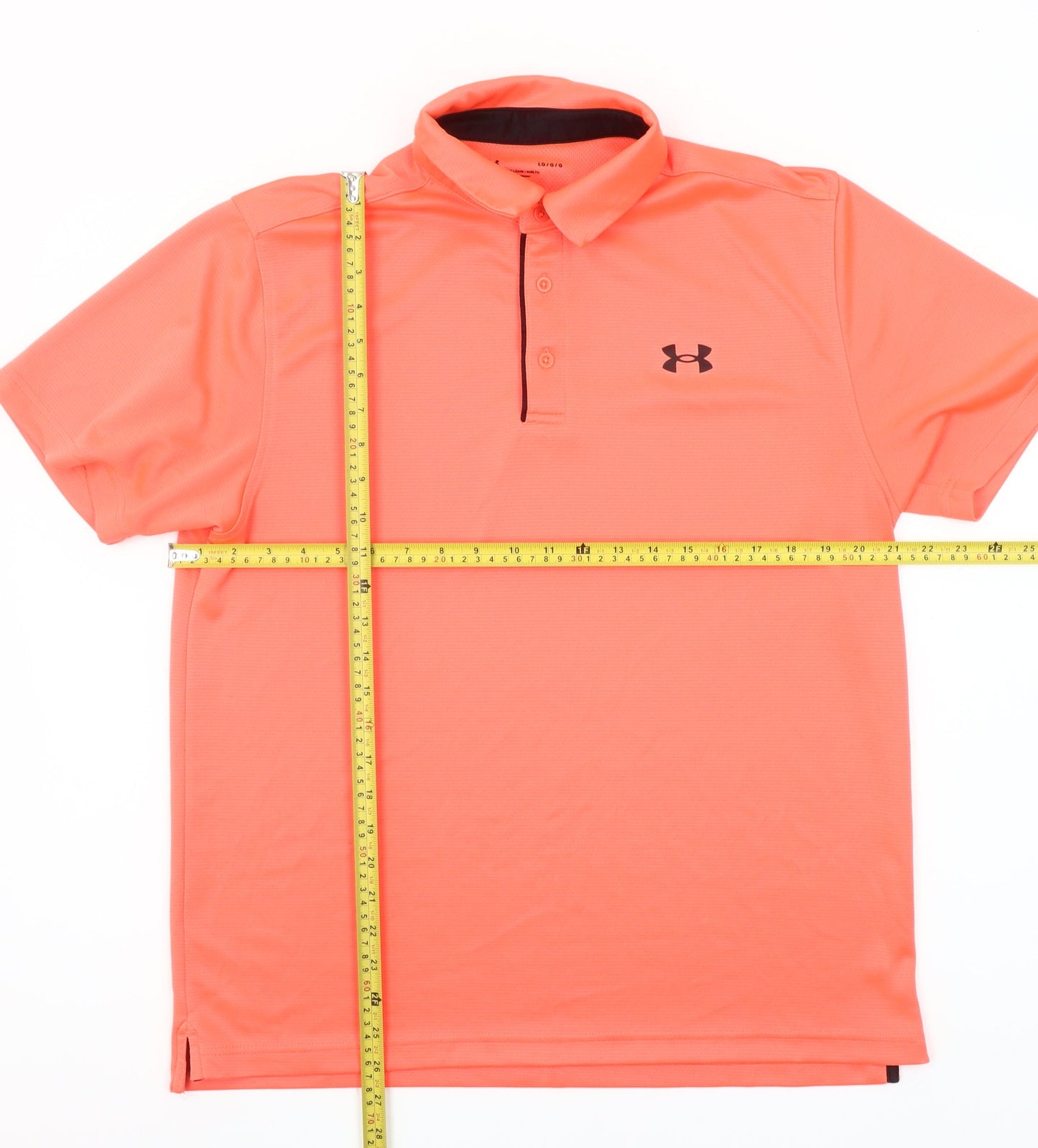 Under Armour Men's Orange Polyester Golf Polo Shirt Size L