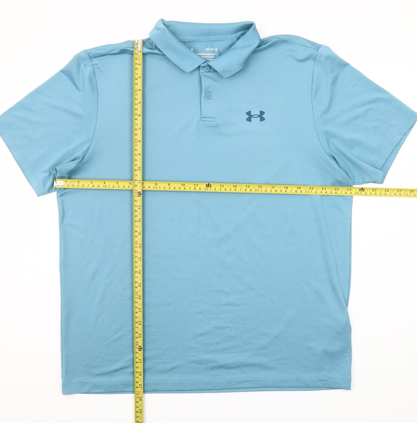 Under Armour Men's Blue Performance Polo Shirt Size L Moisture Wicking