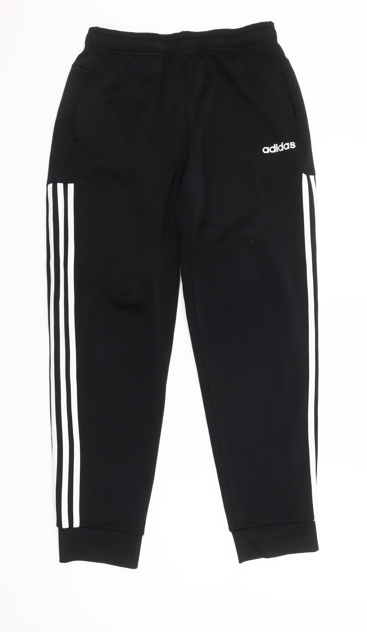 Adidas Men's Black Jogger Trousers Size M Tapered Fit