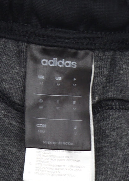 Adidas Men's Black Jogger Trousers Size M Tapered Fit