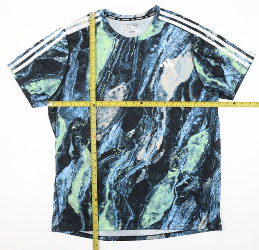 Adidas Mens Multicoloured Running T-Shirt Size L Regular Fit