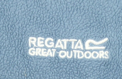 Regatta Womens Blue 1/4 Zip Fleece Sweatshirt UK 14 Polyester