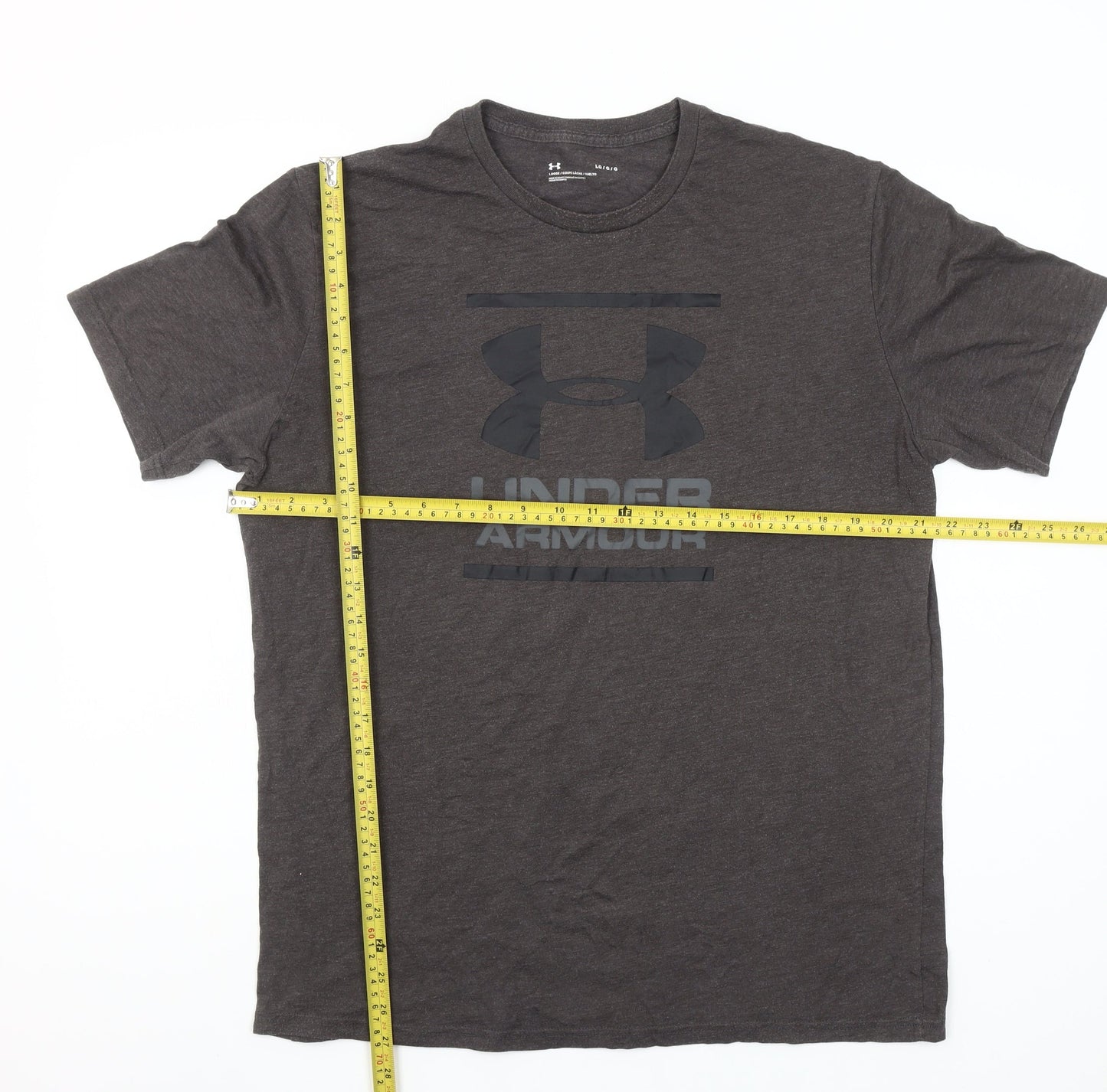 Under Armour Men's Grey Graphic Logo Relaxed Fit T-Shirt Size L