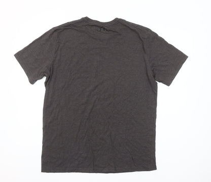 Under Armour Men's Grey Graphic Logo Relaxed Fit T-Shirt Size L