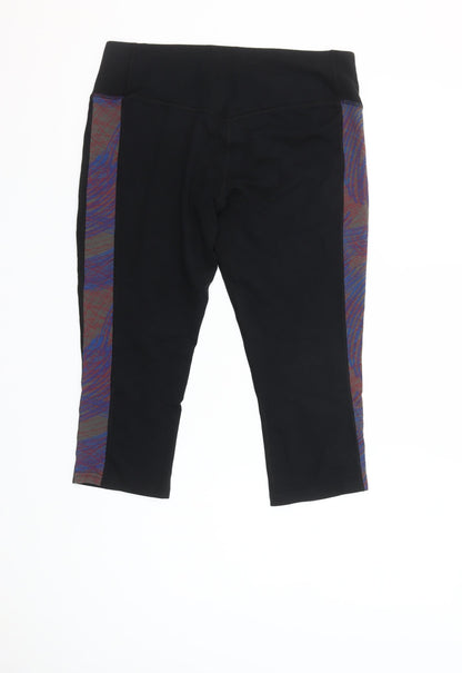 Nike Women's Black Dri-FIT Capri Leggings Size L Lightweight Training