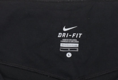 Nike Women's Black Dri-FIT Capri Leggings Size L Lightweight Training
