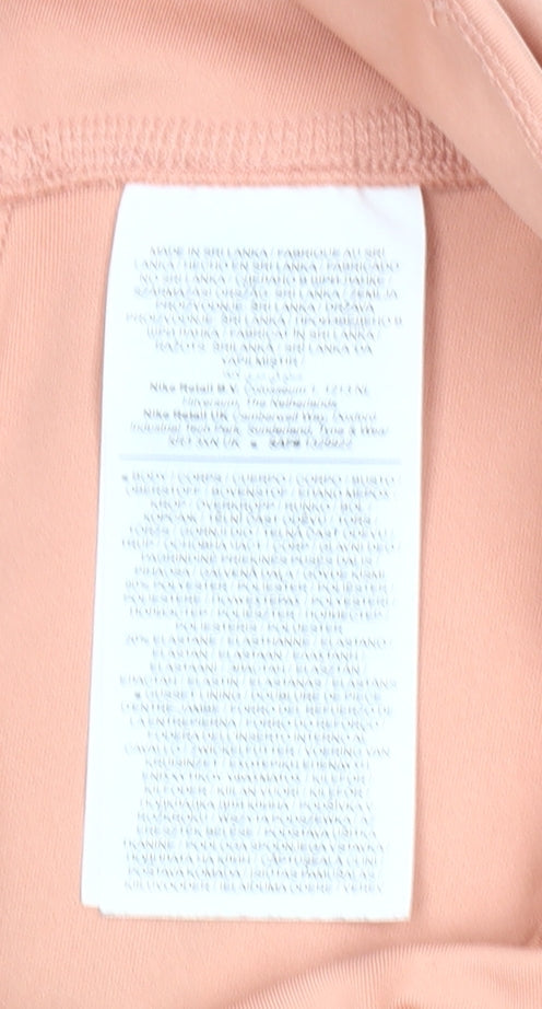 Nike Womens Peach Dri-FIT Leggings XS Slim Fit Activewear