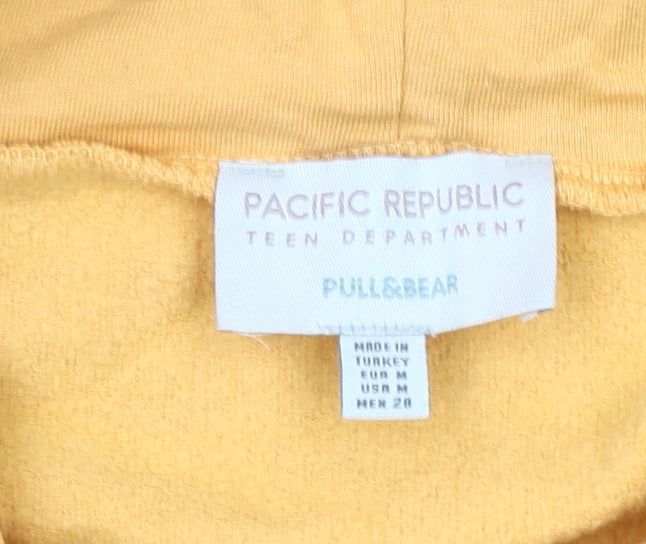 Pull&Bear Teen Yellow Hoodie Virginia Mountain Graphic Size M