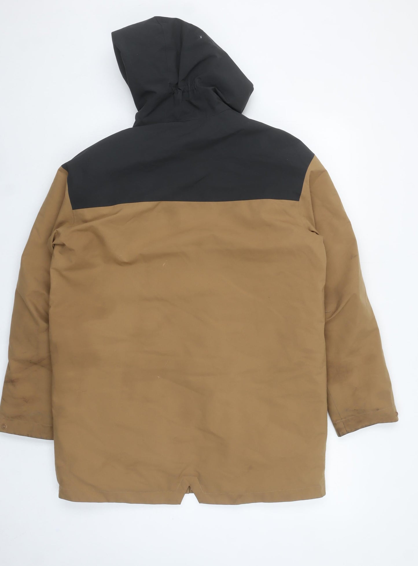 Jack Wolfskin Boys Brown Hooded Parka Coat 13-14 Years Water Repellent