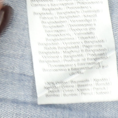 Noisy May Women Blue Denim Button-Up Shirt Long Sleeve Size L