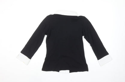 Sophie B Women’s Black & White Cotton Button-Up Shirt Size 10