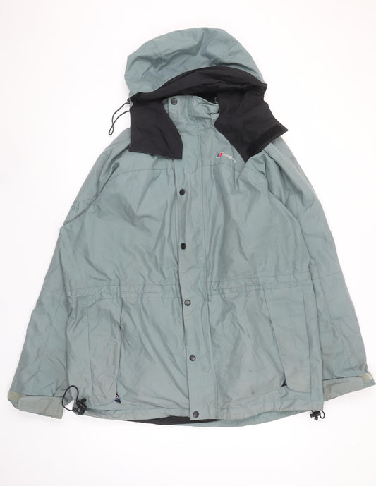 Berghaus Women’s Green Waterproof Parka Jacket Size 16 Hooded Outdoor