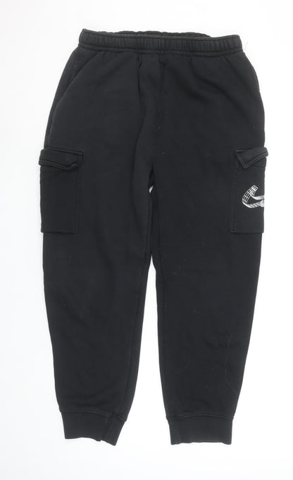 Nike Men's Black Cargo Fleece Jogger Trousers L