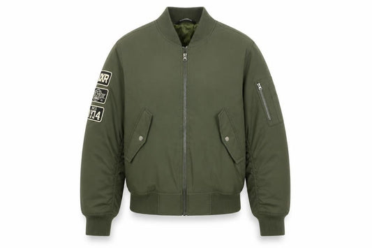 LCKR Women's Green XS Bomber Jacket Full Zip Military Style