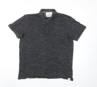 Jack & Jones CORE Men’s Grey Short Sleeve Polo Shirt Size L