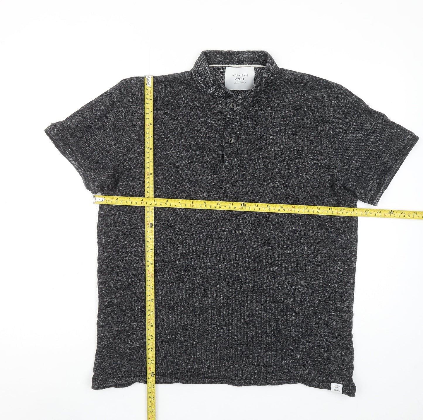 Jack & Jones CORE Men’s Grey Short Sleeve Polo Shirt Size L