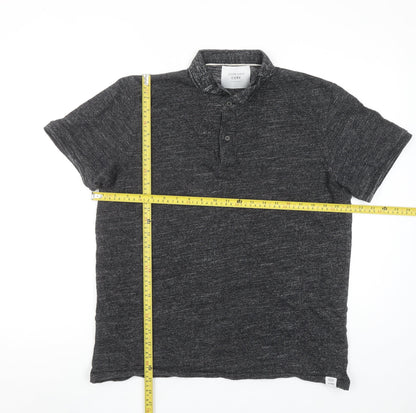 Jack & Jones CORE Men’s Grey Short Sleeve Polo Shirt Size L