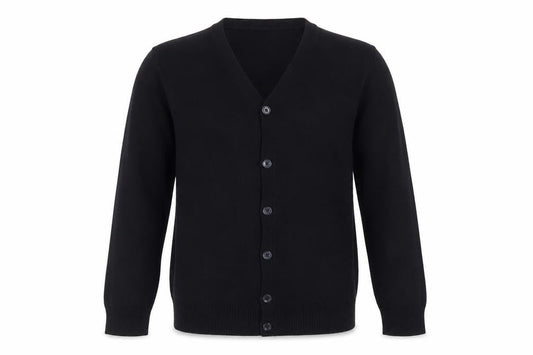 Woorage Boys Black Cotton Acrylic Button-Up Cardigan Size 11-12 Years