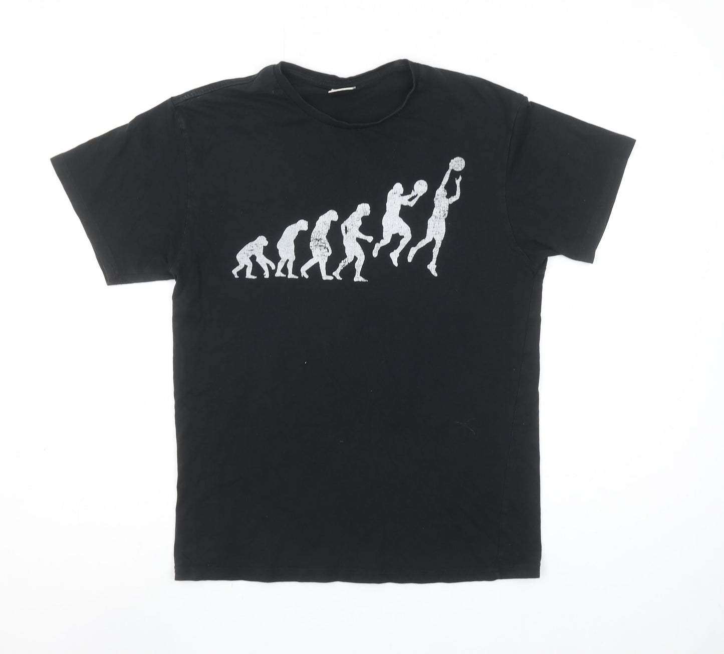Uneek Men’s Black Cotton Funny Sports Graphic T-Shirt Size S