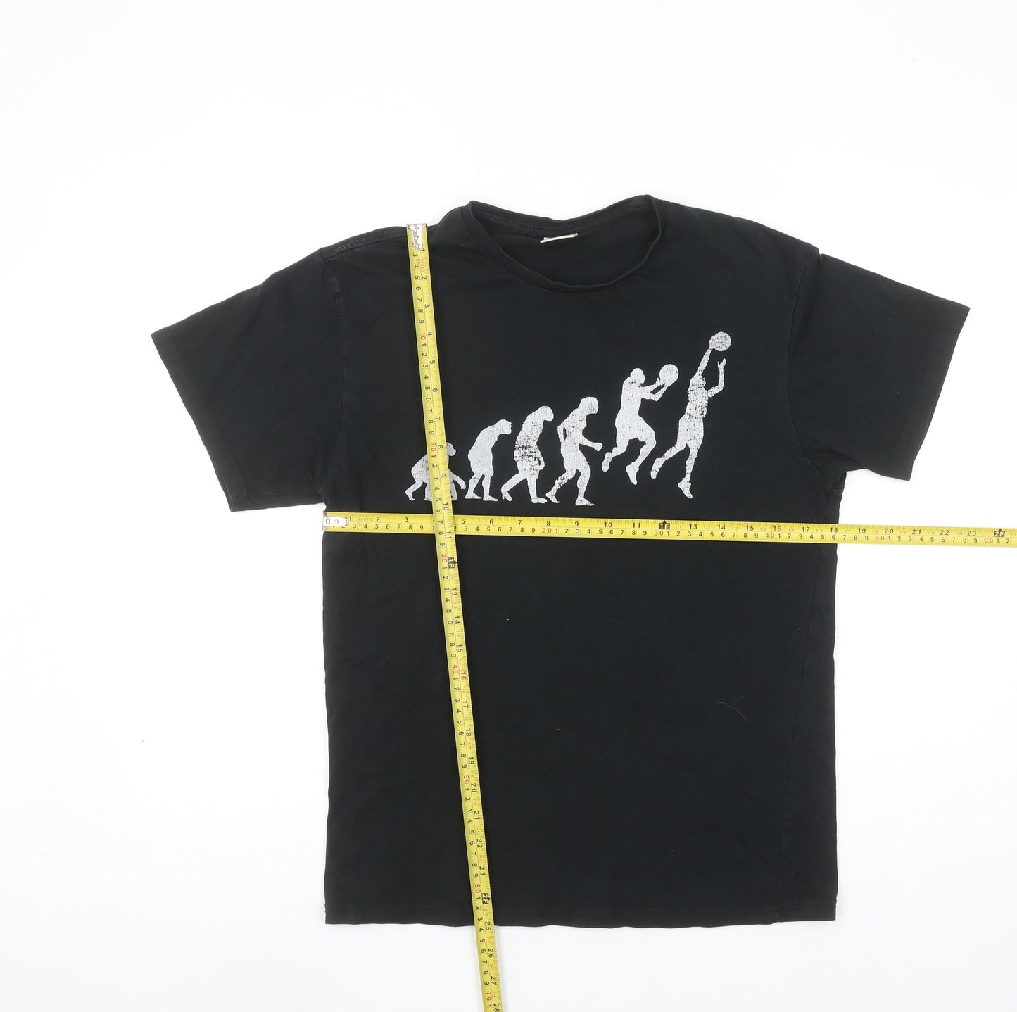 Uneek Men’s Black Cotton Funny Sports Graphic T-Shirt Size S