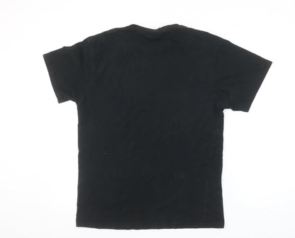 Uneek Men’s Black Cotton Funny Sports Graphic T-Shirt Size S