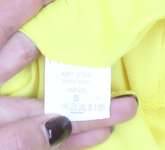Wal G Women's Yellow Sleeveless Wrap Short Dress Size S