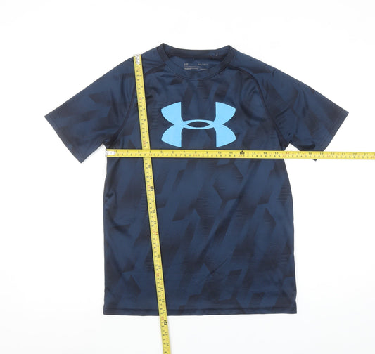 Under Armour Boys Blue Graphic Sports T-Shirt Size 8 Years
