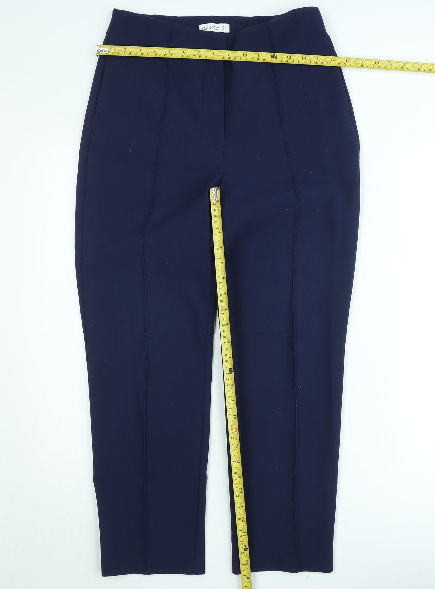 Gallery Women’s Blue Slim Tapered Trousers Size 10