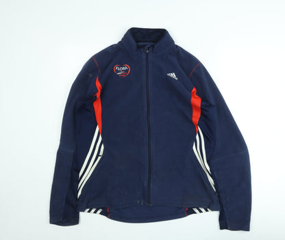 Adidas Men's Blue Fleece Full Zip Sports Jacket Size L