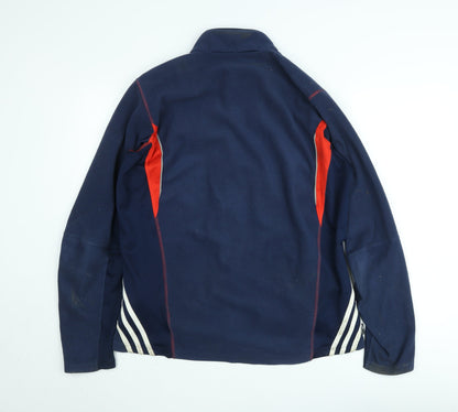 Adidas Men's Blue Fleece Full Zip Sports Jacket Size L