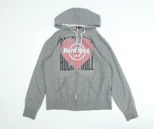 Womens UK Size M Hard Rock Cafe Grey Basic Jacket
