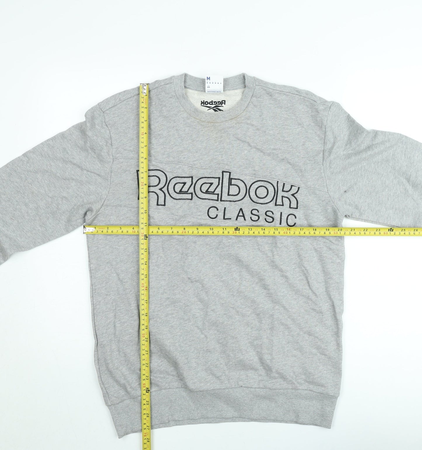 Reebok Classic Grey Crew Neck Sweatshirt Women's M Cotton Blend