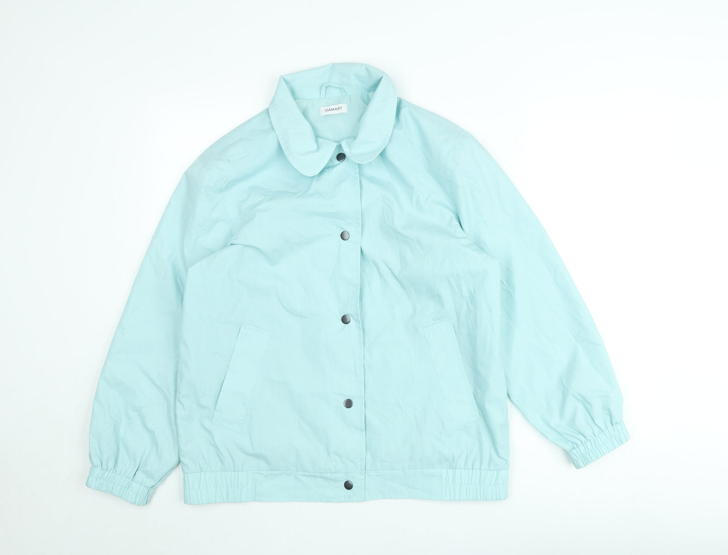 Damart Women Blue Size 12 Basic Jacket with Pockets