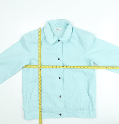 Damart Women Blue Size 12 Basic Jacket with Pockets