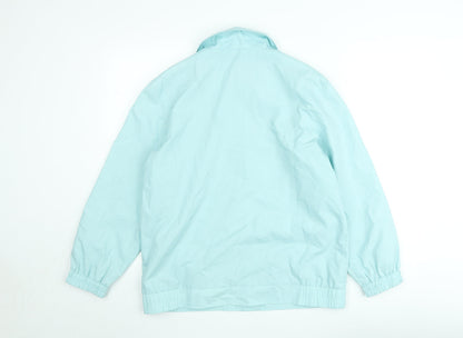 Damart Women Blue Size 12 Basic Jacket with Pockets