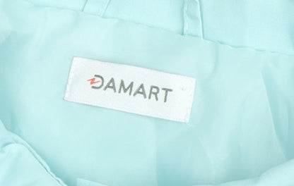 Damart Women Blue Size 12 Basic Jacket with Pockets
