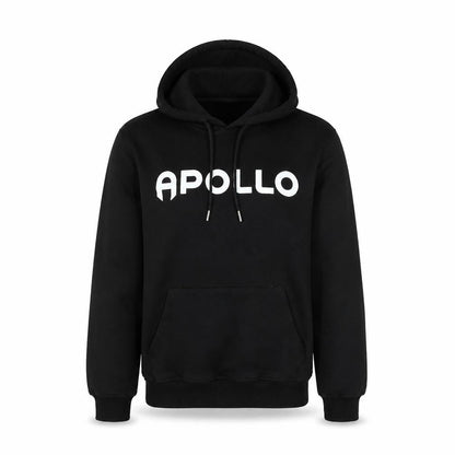Apollo Men's Black Pullover Hoodie Small Graphic Print Cotton