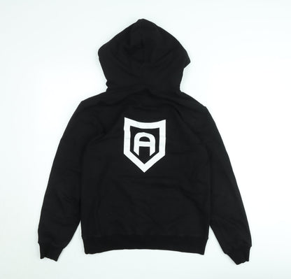 Apollo Men's Black Pullover Hoodie Small Graphic Print Cotton