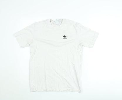 Adidas Men's White XS Trefoil Logo Short Sleeve Crew Neck T-Shirt