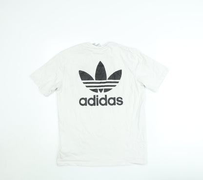 Adidas Men's White XS Trefoil Logo Short Sleeve Crew Neck T-Shirt