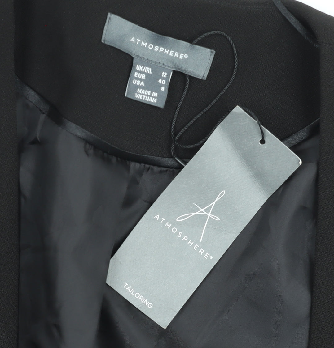 Atmosphere Women Black Size 12 Regular Fit Tailored Blazer