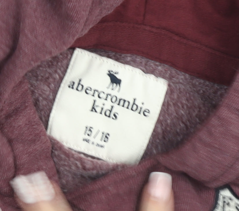 Abercrombie Kids Burgundy Pullover Hoodie 15/16 Teens Casual