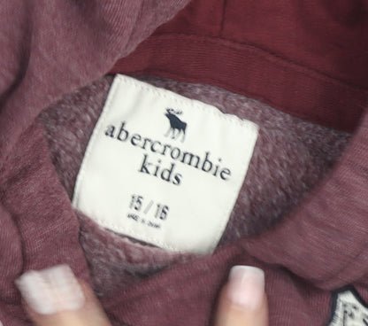 Abercrombie Kids Burgundy Pullover Hoodie 15/16 Teens Casual
