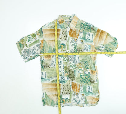 Silverstone Men’s Multicoloured Cotton Hawaiian Shirt M 39in Short Sleeve