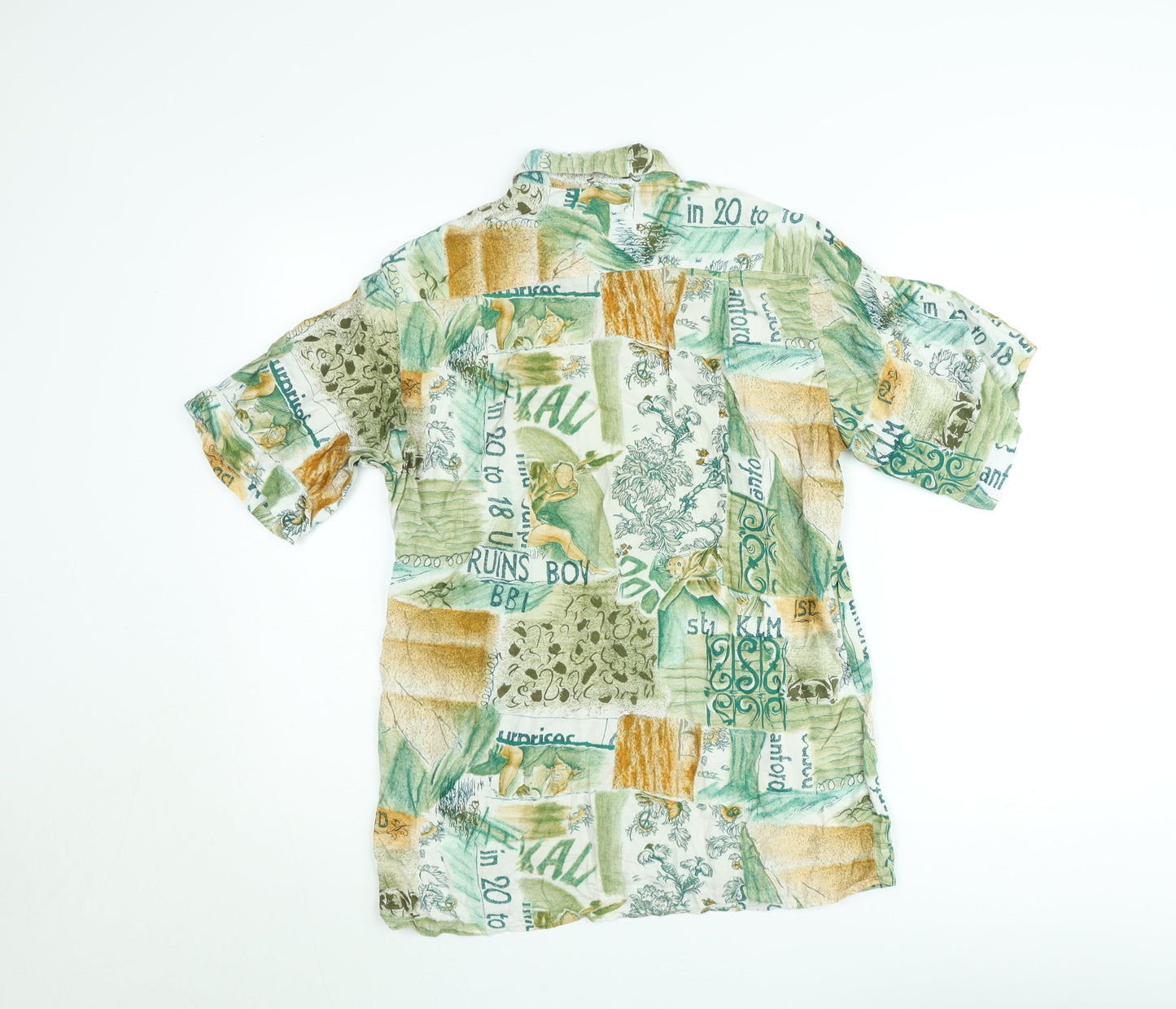 Silverstone Men’s Multicoloured Cotton Hawaiian Shirt M 39in Short Sleeve