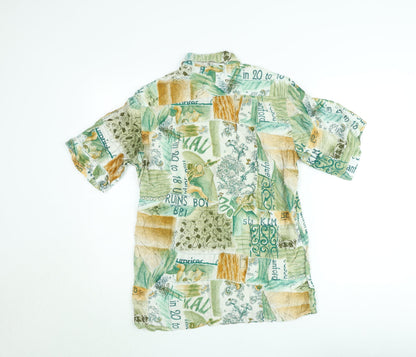Silverstone Men’s Multicoloured Cotton Hawaiian Shirt M 39in Short Sleeve