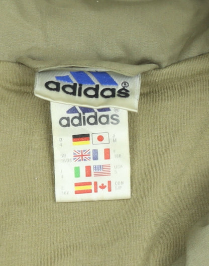 Adidas Men's Green Windbreaker Jacket Size S Full Zip Lightweight