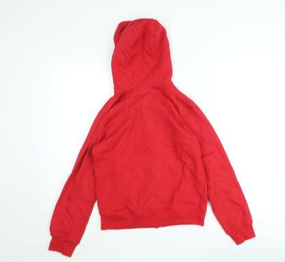 Lyle & Scott Boys Red Full Zip Hooded Basic Jacket 12-13 Years