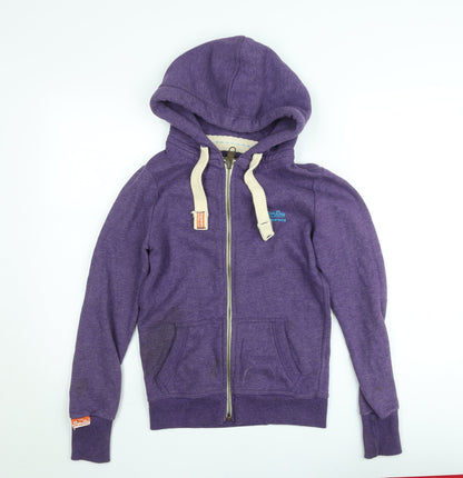 Womens UK Size S Superdry Purple Basic Jacket