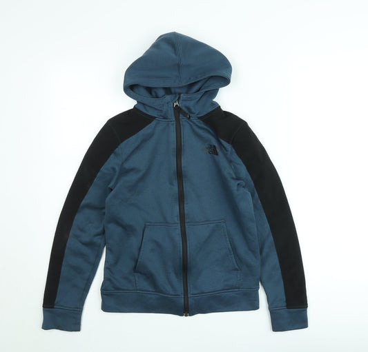 The North Face Boys Blue Hooded Full Zip Jacket Size 14-15 Years